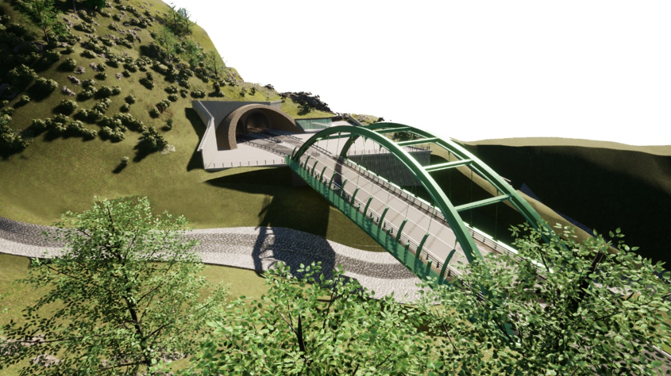 Tunnel Colle di Tenda - Modello 3D del ponte