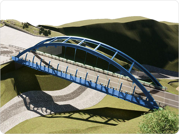 Tunnel du Col de Tende - Modèle 3D du pont